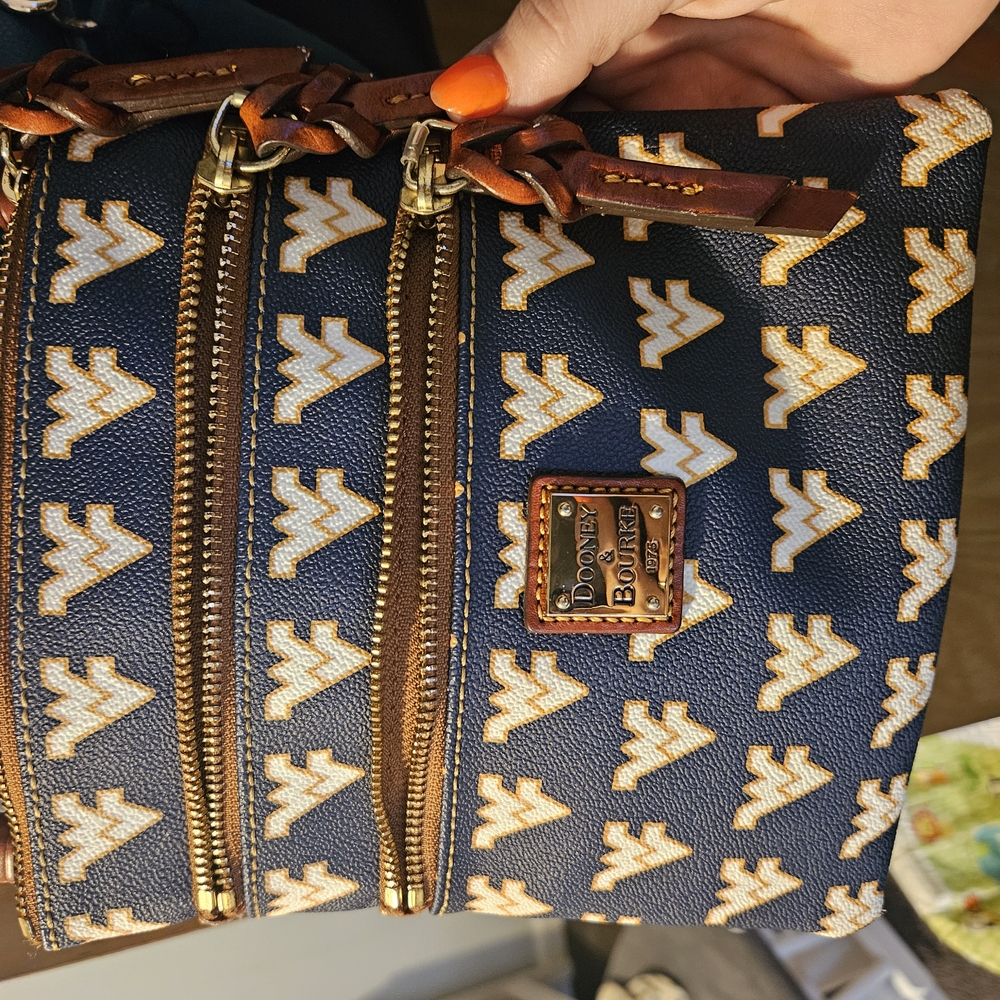 Dooney & Bourke Navy and Gold Crossbody Bag